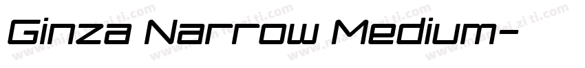 Ginza Narrow Medium字体转换
